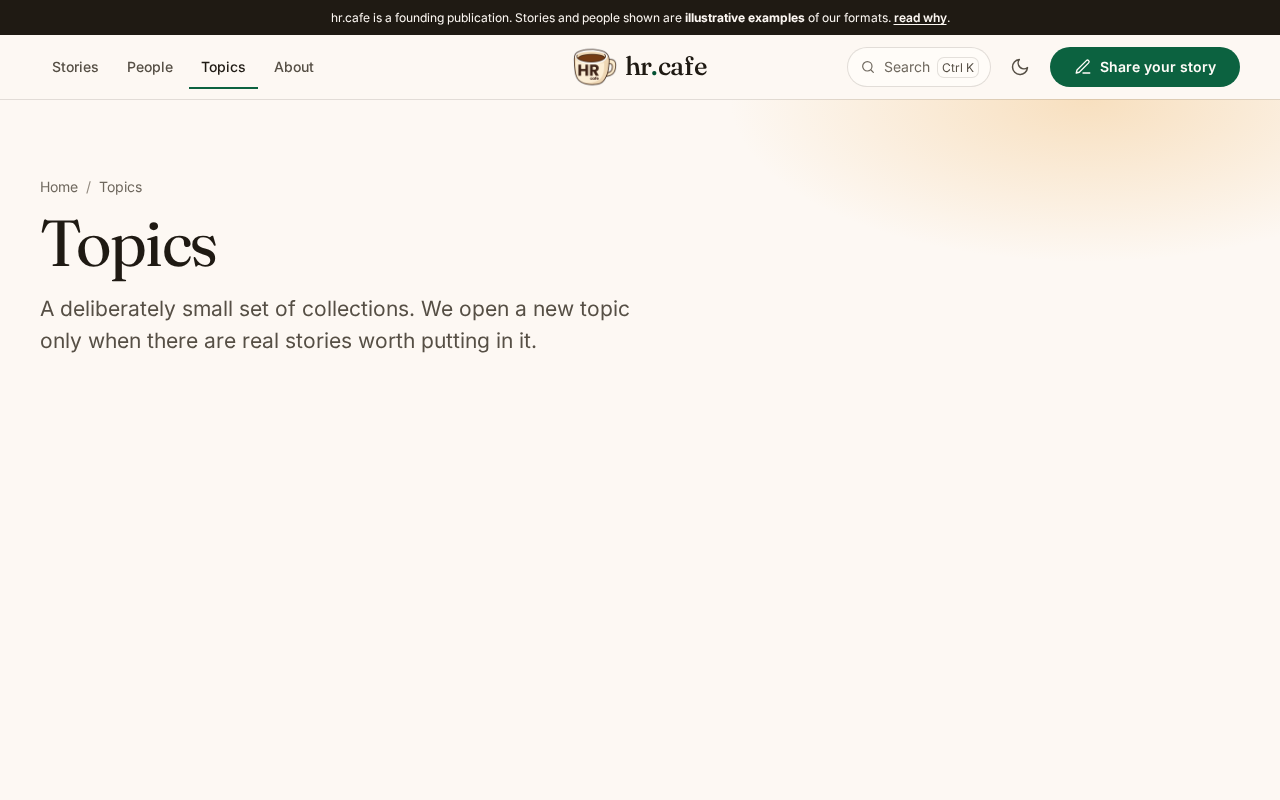Screenshot: Topic collections