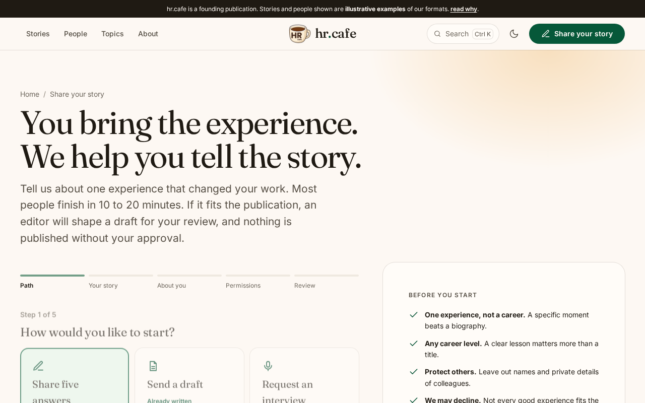Screenshot: Contributing: step one